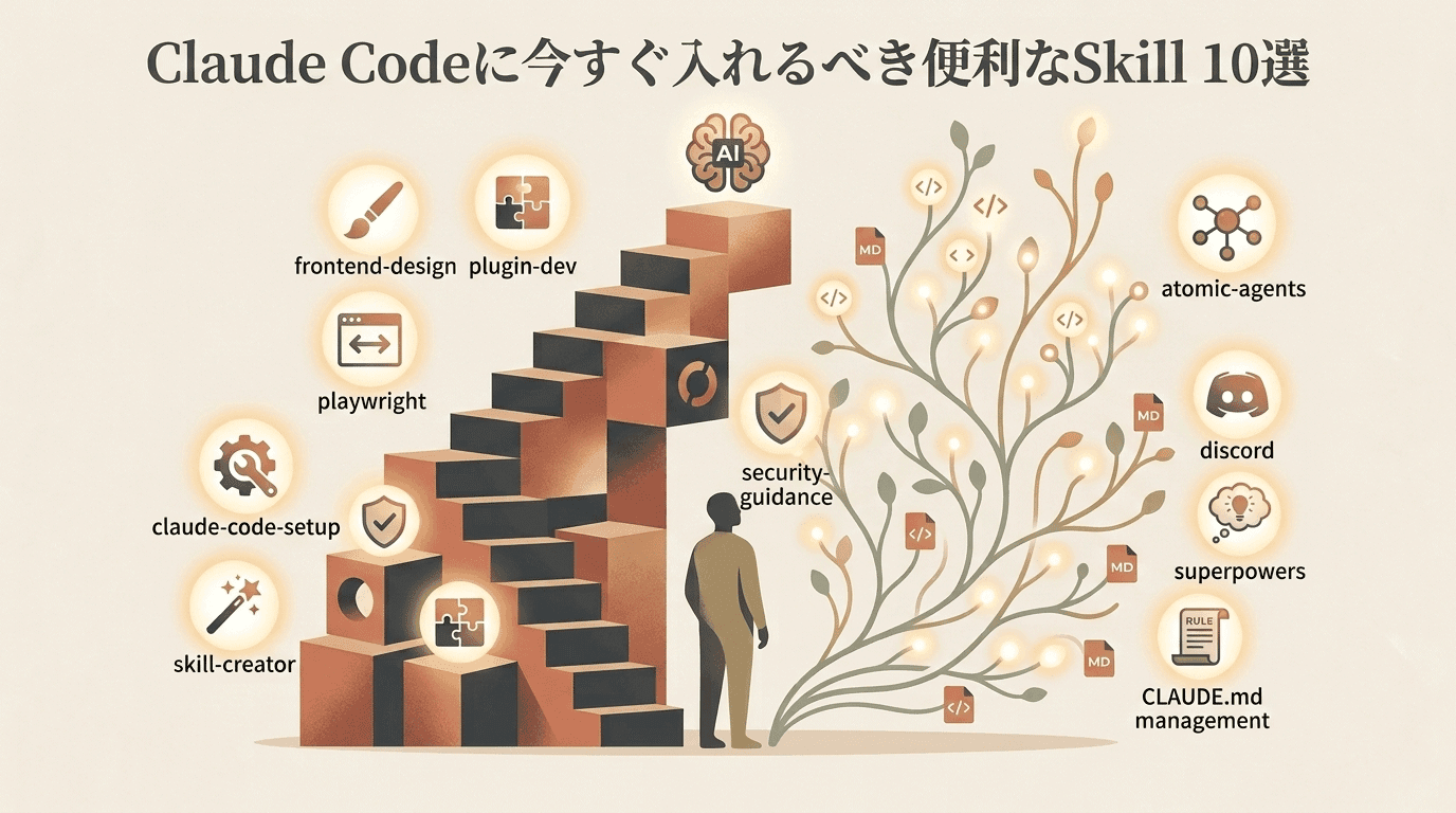 Claude Codeに今すぐ入れるべき便利なSkill(スキル)10選